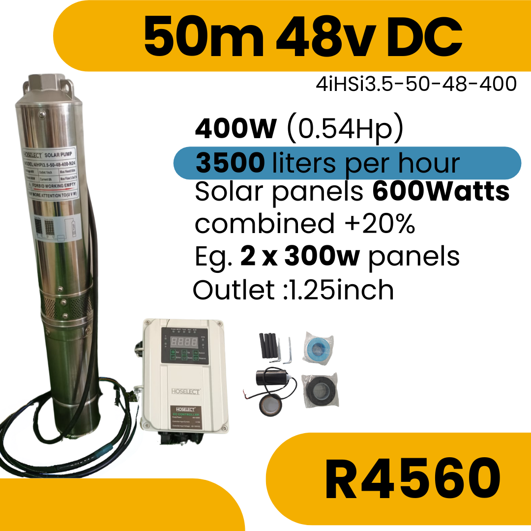 50m 48V DC Solar Borehole Pump