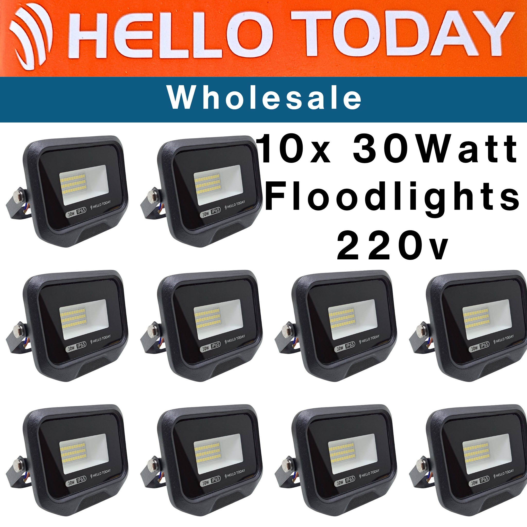 10x 30watt Hello Today Floodlights Wholesale 220v